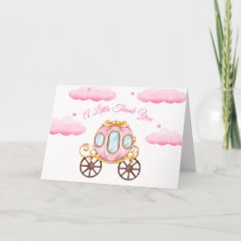 Sweet Rosa Fairy Princess Carriage Baby Shower Tack Kort