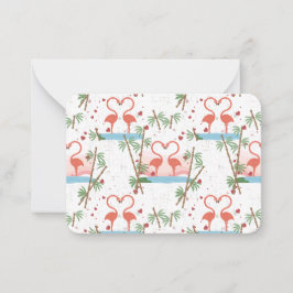 Sweet Rosa Flamingos Valentine Childrens Cards Anteckningskort