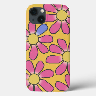 Sweet Rosa Graphical Flowers on any Färg