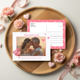 Sweet Rosa Heart Photo and Message Helg Vykort