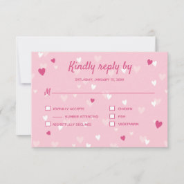 Sweet Rosa Hearts Valentine Bröllop OSA Kort