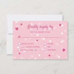 Sweet Rosa Hearts Valentine Bröllop OSA Kort