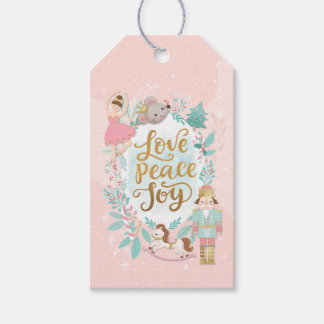 Sweet Rosa Nutcracker Ballerina Gift Märkre Presentetikett