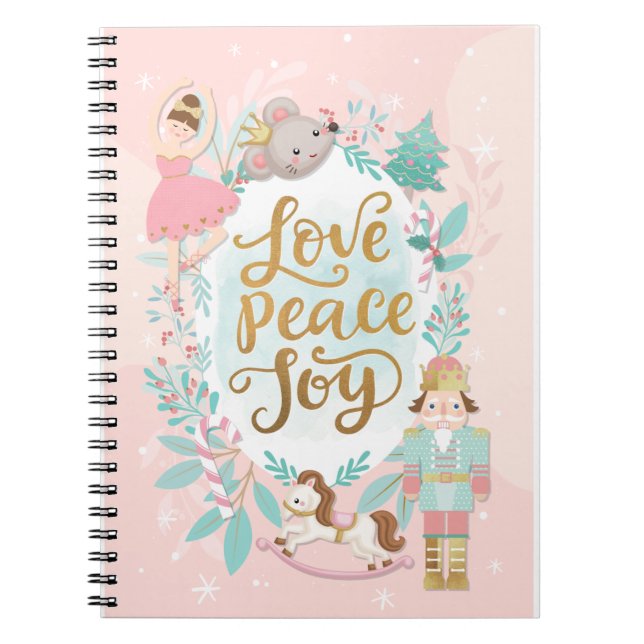 Sweet Rosa Nutcracker Ballerina Notebook & Journal Anteckningsbok (Framsidan)