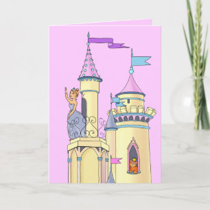 Sweet Rosa Princess Castle - Greeting Card Kort