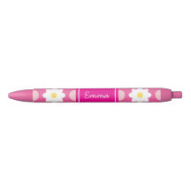 Sweet Rosa Retro Blommönster Pen