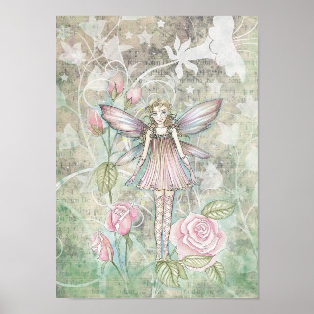 Sweet Rosa ros Fairy Poster (Framsidan)