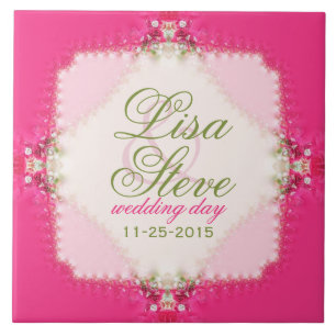 Sweet Rosa Snöre Keepsaki Ceramic Tile Kakelplatta