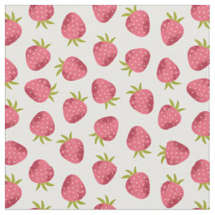 Sweet Rosa Strawberry Seamless Mönster Tyg