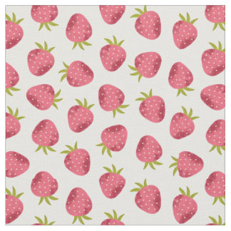 Sweet Rosa Strawberry Seamless Mönster Tyg