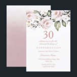 Sweet Rosa Vit ros Modern 30års födelsedag Inbjudningar<br><div class="desc">Matchningssamlingen Sweet Rosa Modern 30års födelsedag inbjuds till Niche och Nest Store.</div>