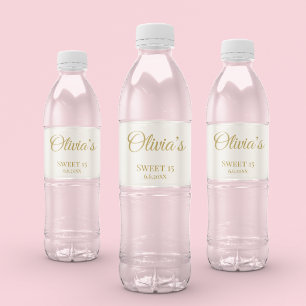 Sweet Rosé Ballet Soirée, anpassningsbar Vattenflaska Etikett