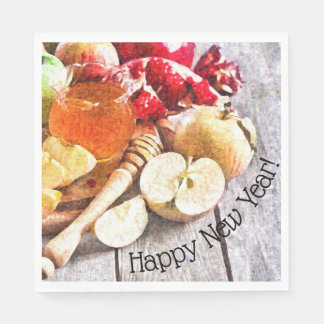 Sweet Rosh Hashanah med Rustic Apples och Honung Pappersservett