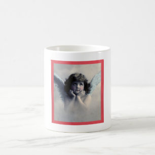 Sweet Rosy Cheeked Vintage Angel i Clouds Kaffemugg