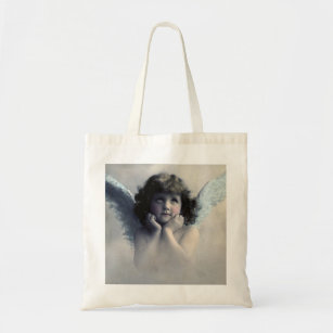 Sweet Rosy Cheeked Vintage Angel i Clouds Tygkasse