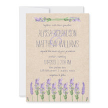 Sweet Rustic Lila Lavender på Kraft Titta Bröllop