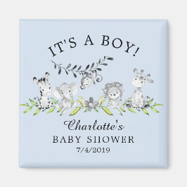Sweet Safari Animals Baby Shower Favor Magnet