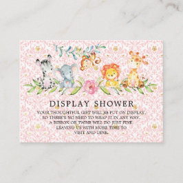 Sweet Safari Animals Baby Shower Gift Visning Tilläggskort