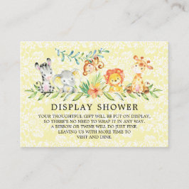 Sweet Safari Animals Baby Shower Gift Visning Tilläggskort