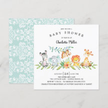 Sweet Safari Animals Kön Neutral Baby Shower in