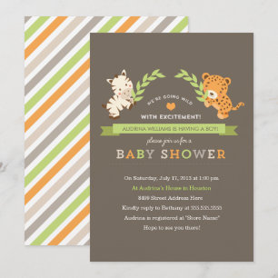Sweet Safari Baby Shower Inbjudan