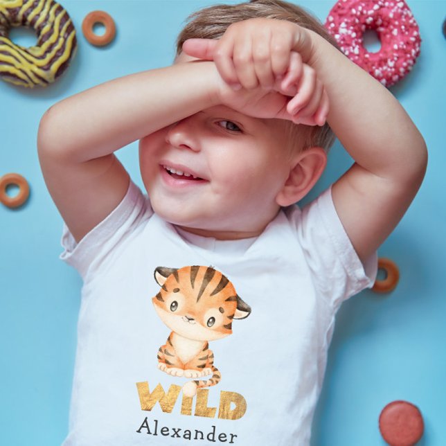 Sweet Safari Baby Tiger Birthday T Shirt (Skapare uppladdad)