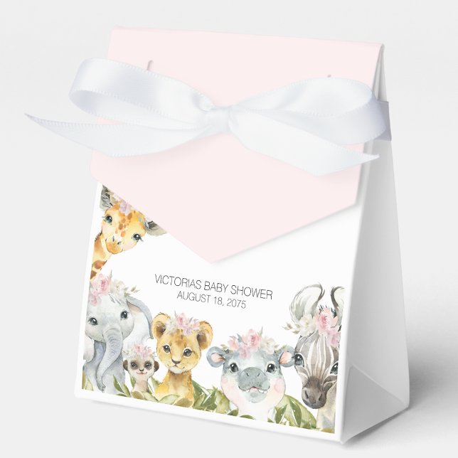Sweet Safari Girl Baby Shower Favbox Presentaskar (Skapare uppladdad)