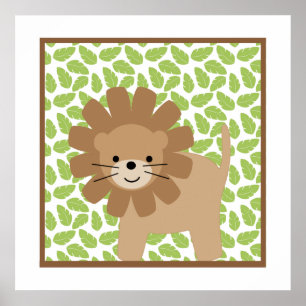 Sweet Safari Little Lejon Nursery Wall Art Poster
