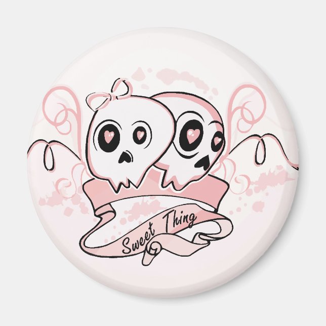Sweet Sak Pastel Skull Magnet (Framsidan)