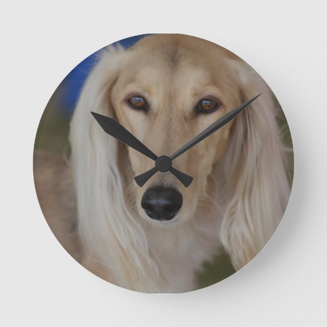 Sweet Saluki Rund Klocka (Framsida)