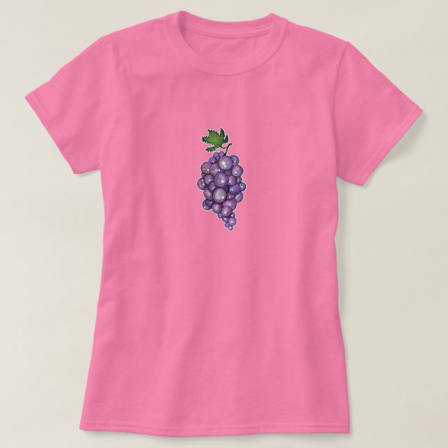 Sweet Sapphire Grapes T Shirt (Design framsida)