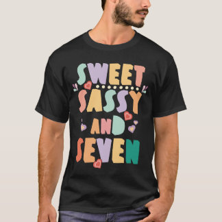 Sweet Sassy och Seven Girls 7 års ålder T Shirt