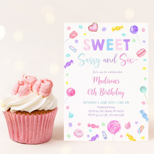 Sweet Sassy och Sex Candy Birthday Inbjudningar
