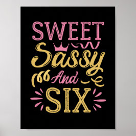 Sweet Sassy och Sex, Fåny Birthday Ord Poster