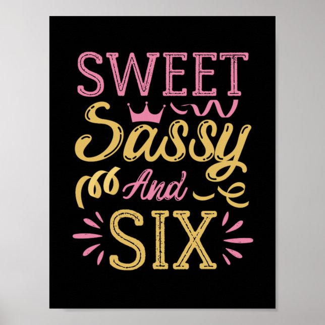 Sweet Sassy och Sex, Fåny Birthday Ord Poster (Framsidan)