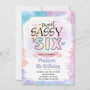 Sweet Sassy och Sex tiodagars födelsedagsinbjudan Inbjudningar