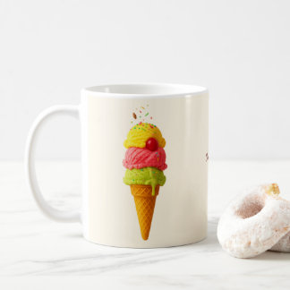 Sweet Scoop Stil - Personlig Ice Cream Design Kaffemugg
