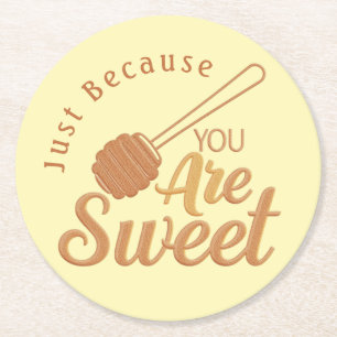 Sweet Sentiment Underlägg för Rustic Guests Papper Rund