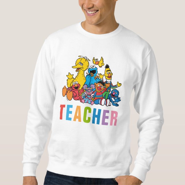 Sweet Sesame Street Pals Teacher Lång Ärmad Tröja (Framsida)