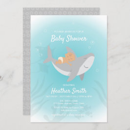Sweet Shark Baby Shower Inbjudningar
