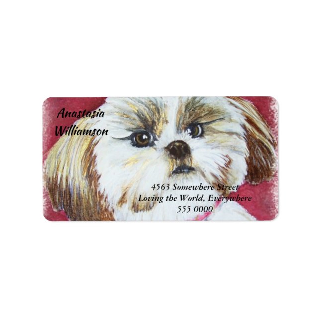 Sweet Shih Tzu ADRESS Adressetikett (Framsidan)