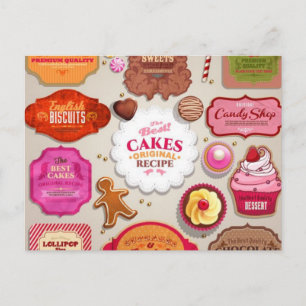 Sweet Shop Postcards Vykort