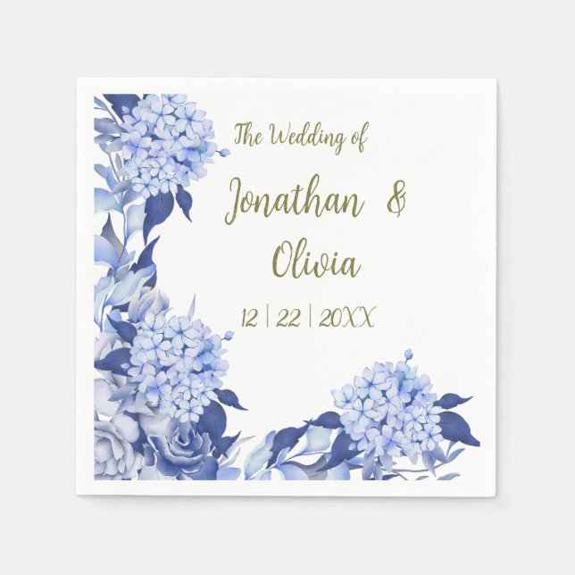 Sweet Shower Spring purple Floral Wedding Pappersservett (Framsidan)