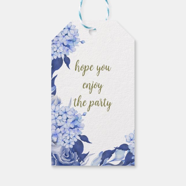 Sweet Shower Spring purple Floral Wedding Presentetikett (Baksidan)