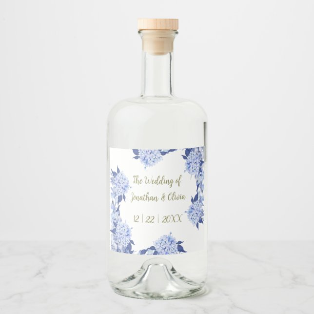 Sweet Shower Spring purple Floral Wedding Spritflaskor Etikett (Framsida)