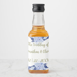 Sweet Shower Spring purple Floral Wedding Spritflaskor Etikett