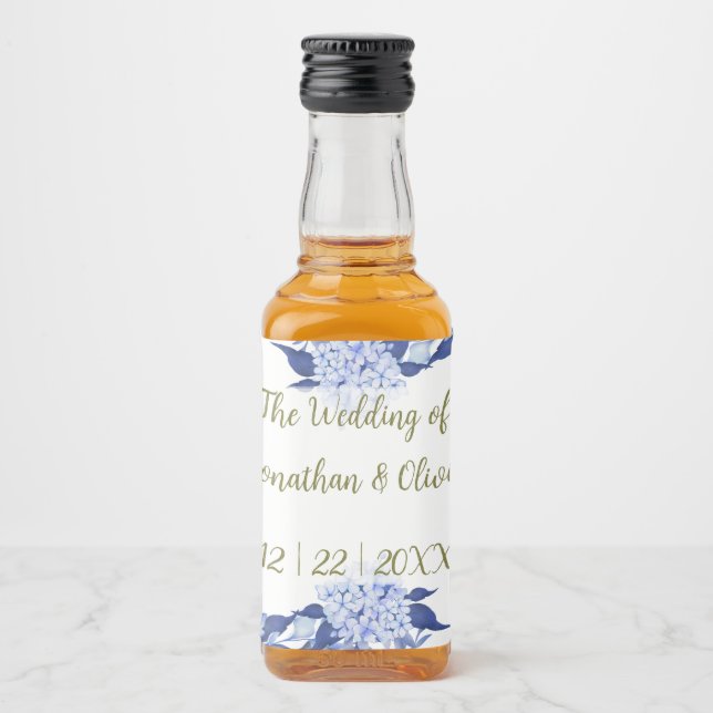 Sweet Shower Spring purple Floral Wedding Spritflaskor Etikett (Framsida)