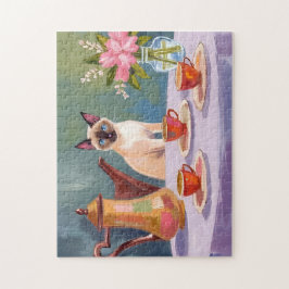 Sweet Siamese & Tea Time Jigsaw Puzzle Pussel