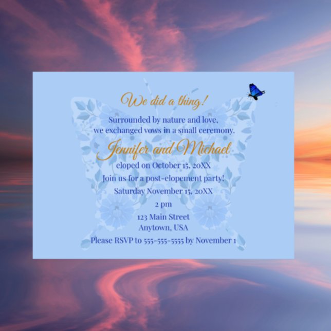 Sweet & Simple Elopement Announcement Invitation Inbjudningar (Skapare uppladdad)