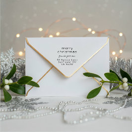 Sweet Simple God jul Namn Returadress Självfärgande Stämpel